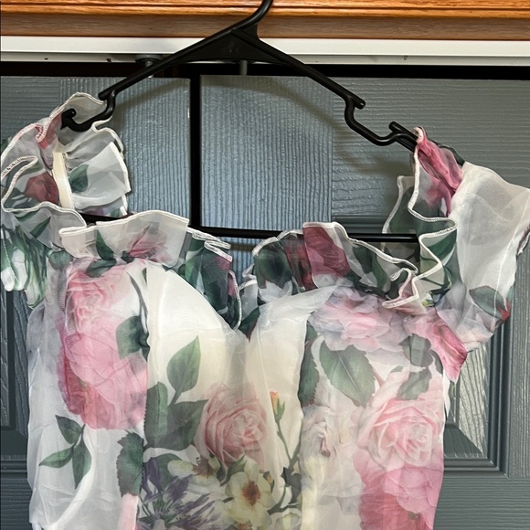 Floral Ruffle Elegate Dress - Picture 3 of 5